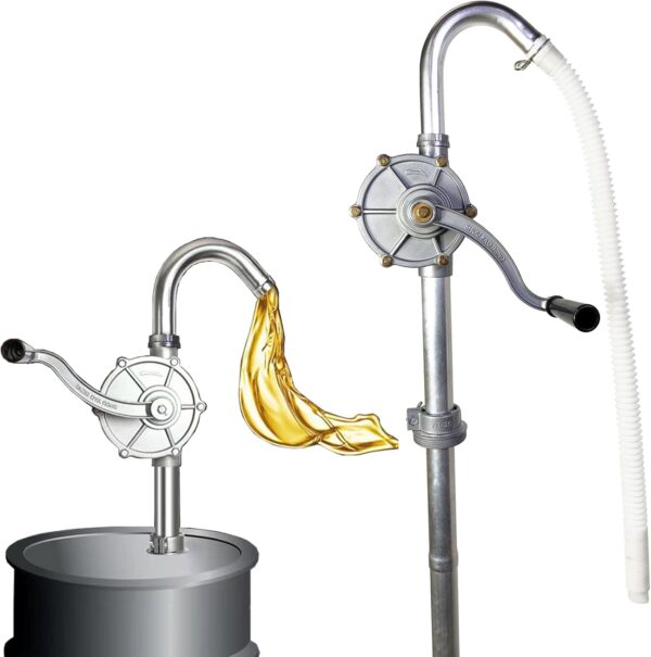 Universal 55-Gallon Hand Drum Pump – Manual Fuel & Oil Transfer (Black)