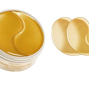 YOYORY 60PCS Gold Under Eye Patches for Dark Circles & Puffiness – Collagen & Hyaluronic Acid Eye Masks for Wrinkles, Fine Lines, and Hydration – Anti-Aging Gel Eye Pads for Women & Men