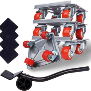 360° Furniture Dolly Sliders with Carbon Steel Panels – Heavy Duty Furniture Mover Tool Set for Appliances, Cabinets, and Fridges