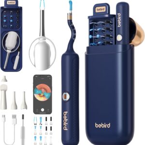 Bebird Earsight Plus R37R Wireless Ear Cleaning Camera Kit - Flexible Otoscope with Light & Tweezers for Adults & Kids