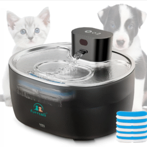 Cordless Ultra Quiet 108oz Cat Water Fountain – Pumpless, Battery Operated, Stainless Steel, Easy Clean with Filter for Pets