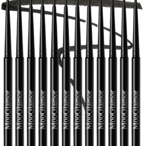 12-Pack Waterproof Retractable Black Gel Eyeliner Pens for Bold, Defined Eyes